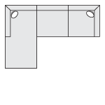Sectional L Shape 3 Seats
