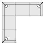 Sectional L Shape 5 Seats